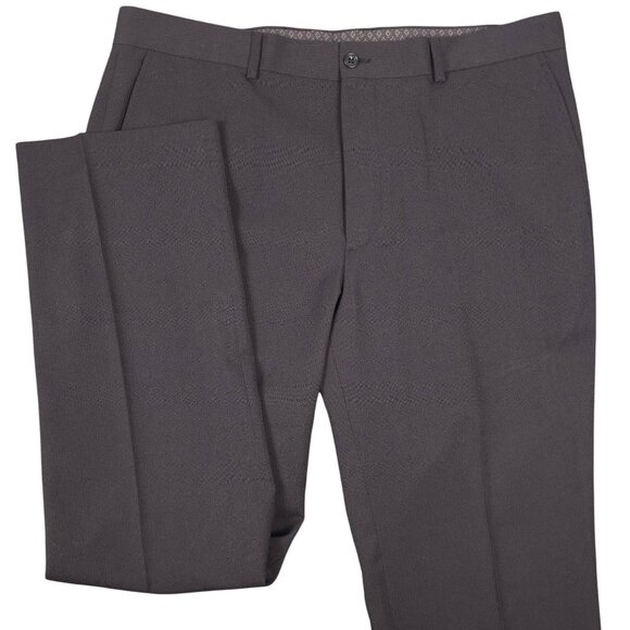 Perry Ellis Mens Charcoal Dress Pants 36x32 Polyester Business Trousers - Picture 1 of 9